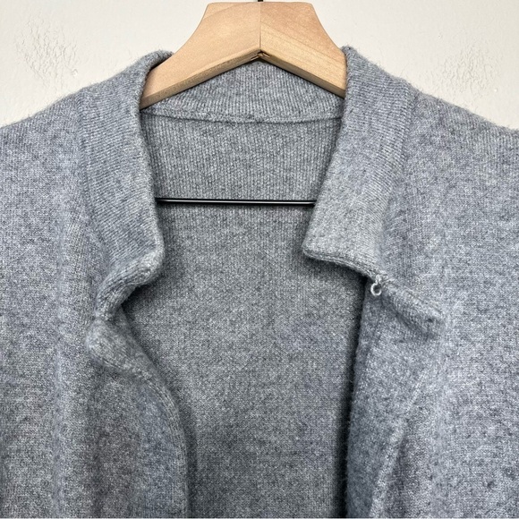 J. Crew Women Knit Cardigan XS Gray Merino Wool Open Front Office Business - Picture 2 of 9